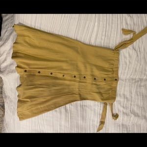 HYFVE Off Shoulder Yellow Dress - SMALL